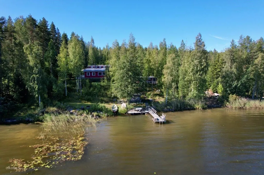 Aerial - Detached House with Lake View in Sysmä