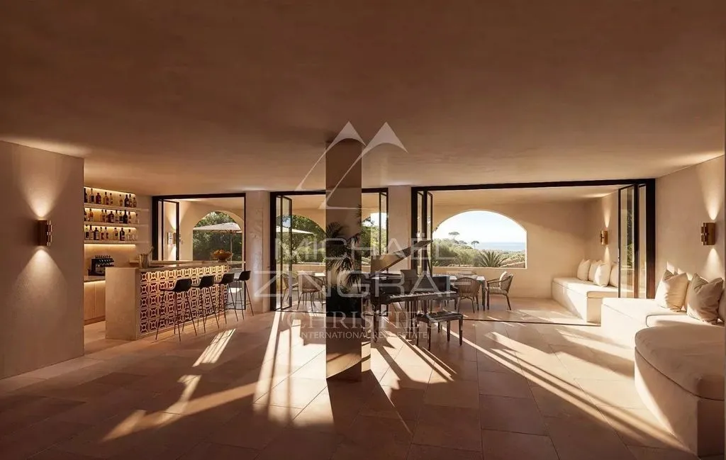 Séjour - Villa Luxueuse avec Vue Mer à Ramatuelle
