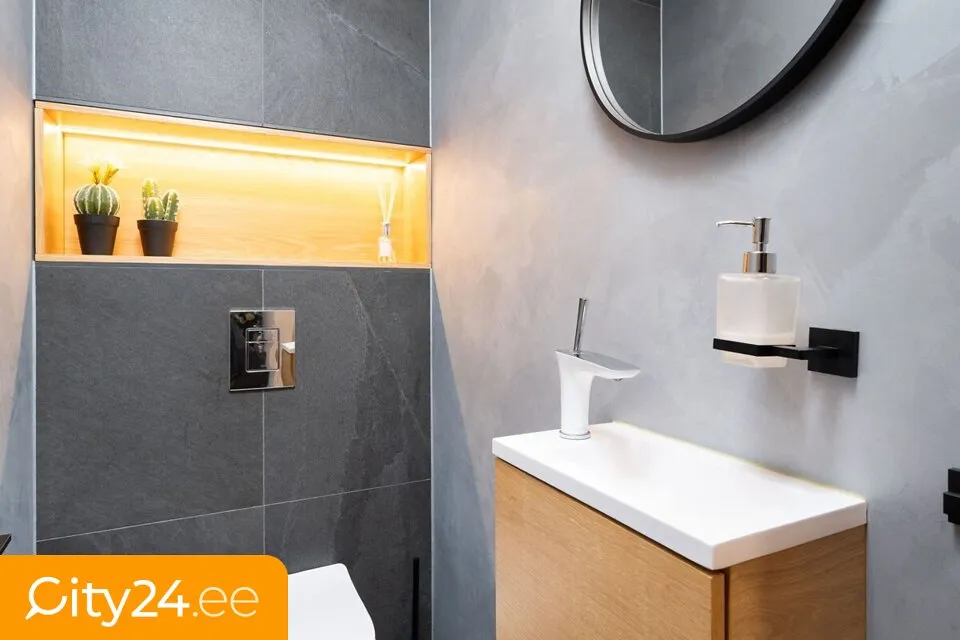 Salles de bain - Modern Flat with Balconies in Tallinn Centre