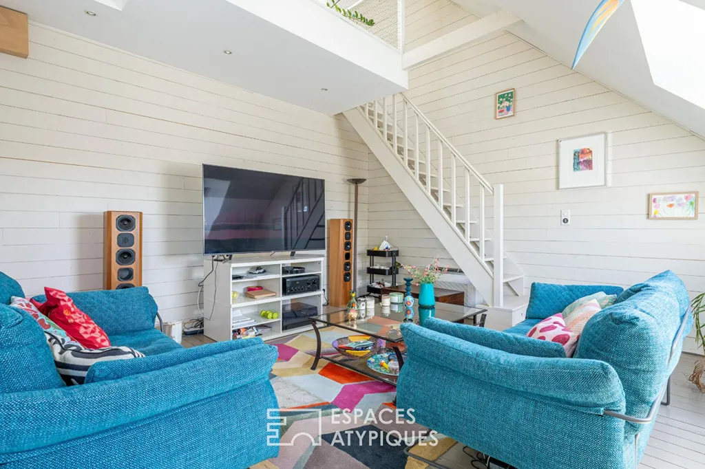 Living Room - Art Deco Townhouse with Garden in Tours