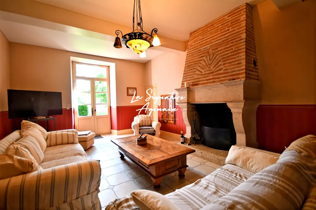 Séjour - Maison en Pierre avec Piscine à Montesquieu