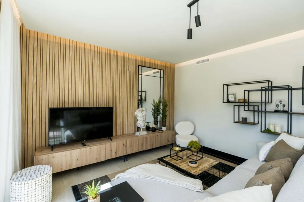 Séjour - 3-Bedroom Flat with Pool in Marbella