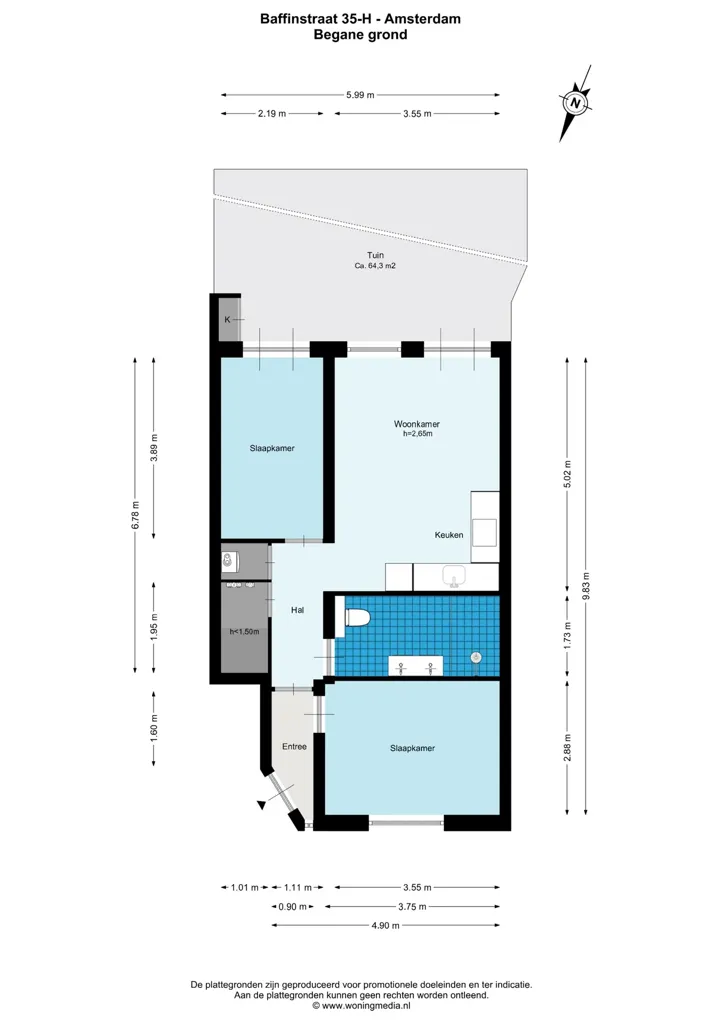 Plan - Apartment with Garden in Amsterdam West