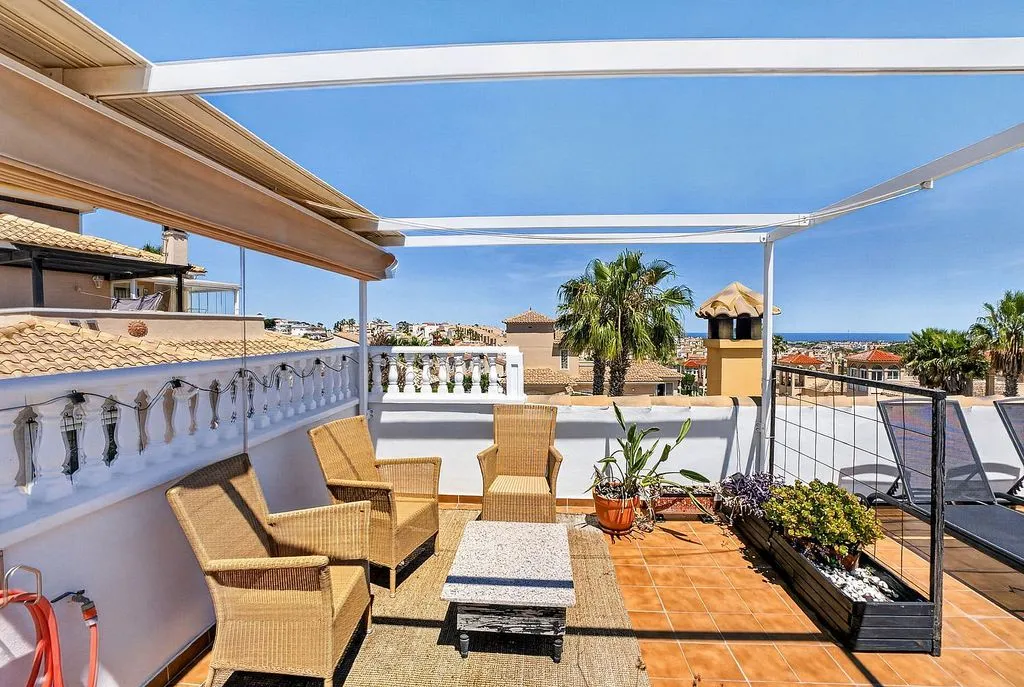 Terrace - Chalet with Pool and Sea View in El Galán