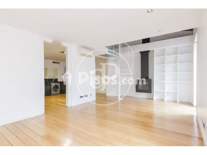 Living Room - Modern Apartment with Balcony Views in Madrid Centre