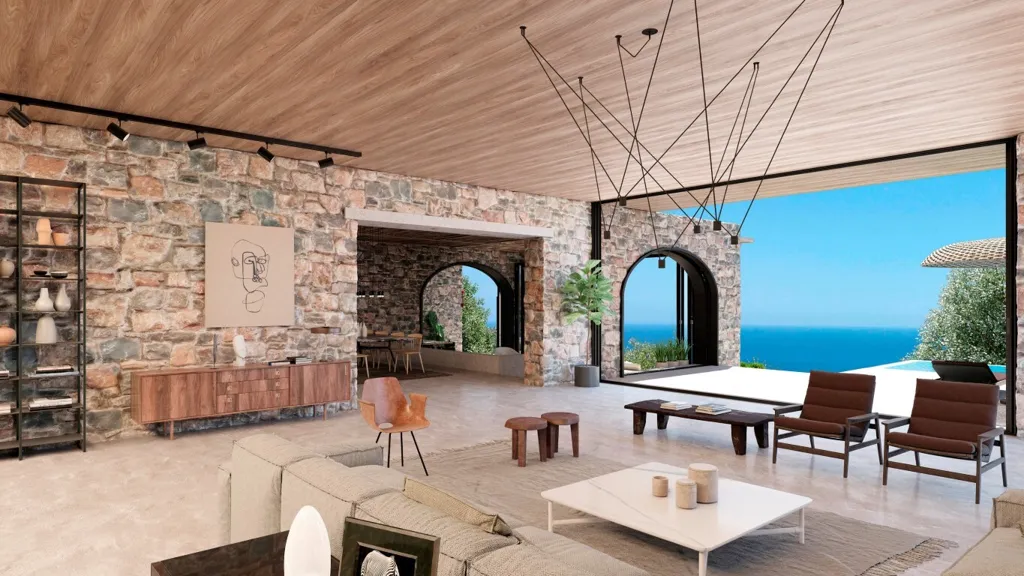 Séjour - Villa with Sea View in Elounda, Crete
