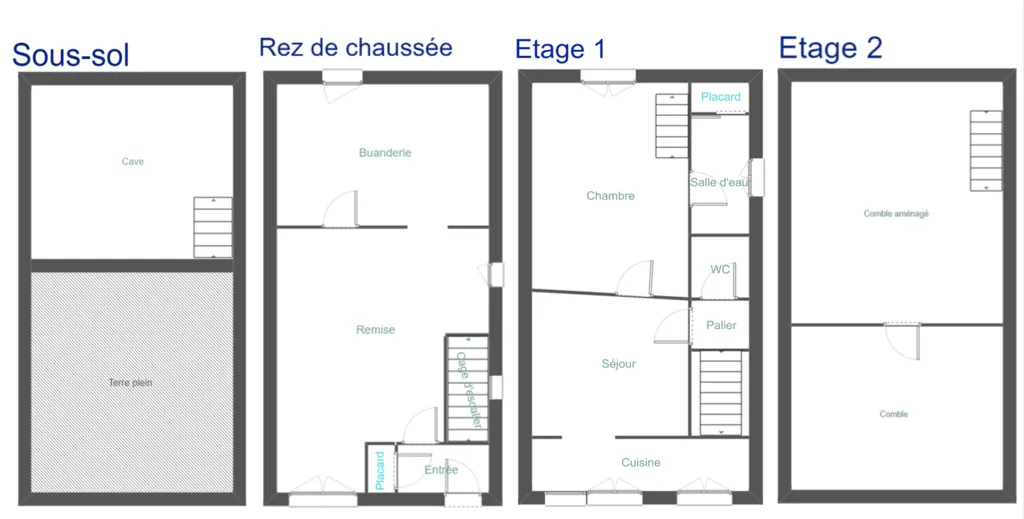 Plan - Maison de Ville avec Verrière à Millau