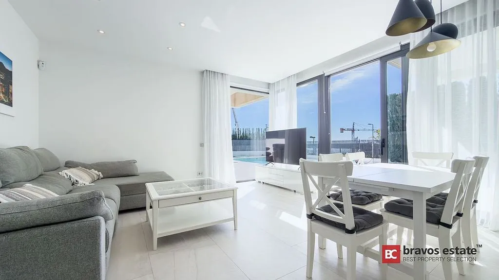 Living Room - Modern Design Villa with Sea View in Benidorm