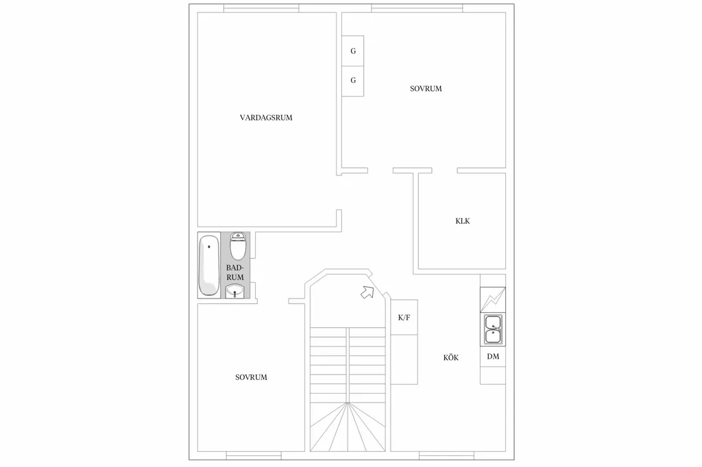 Planimetria - Apartment with Garden View in Majorna