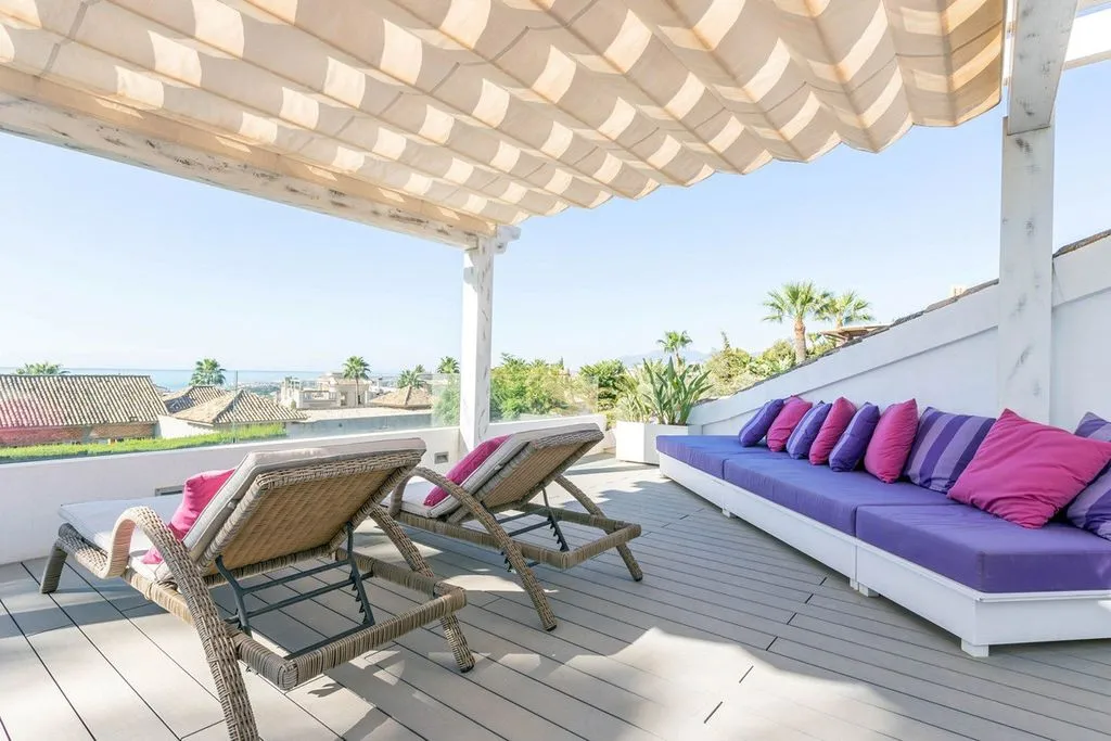 Terrass - Detached House with Pool in Sierra Blanca, Marbella