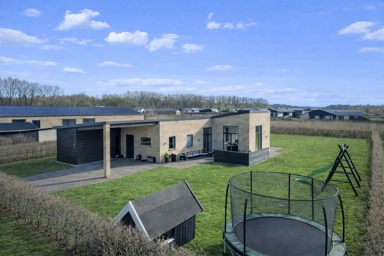 Vue aérienne - Modern Villa with Lofted Living Room in Viborg