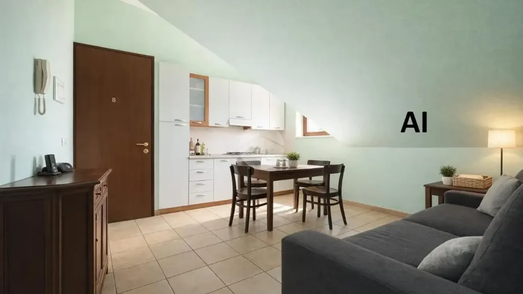 Living Room - Attic Flat with Balcony in Montalto Uffugo