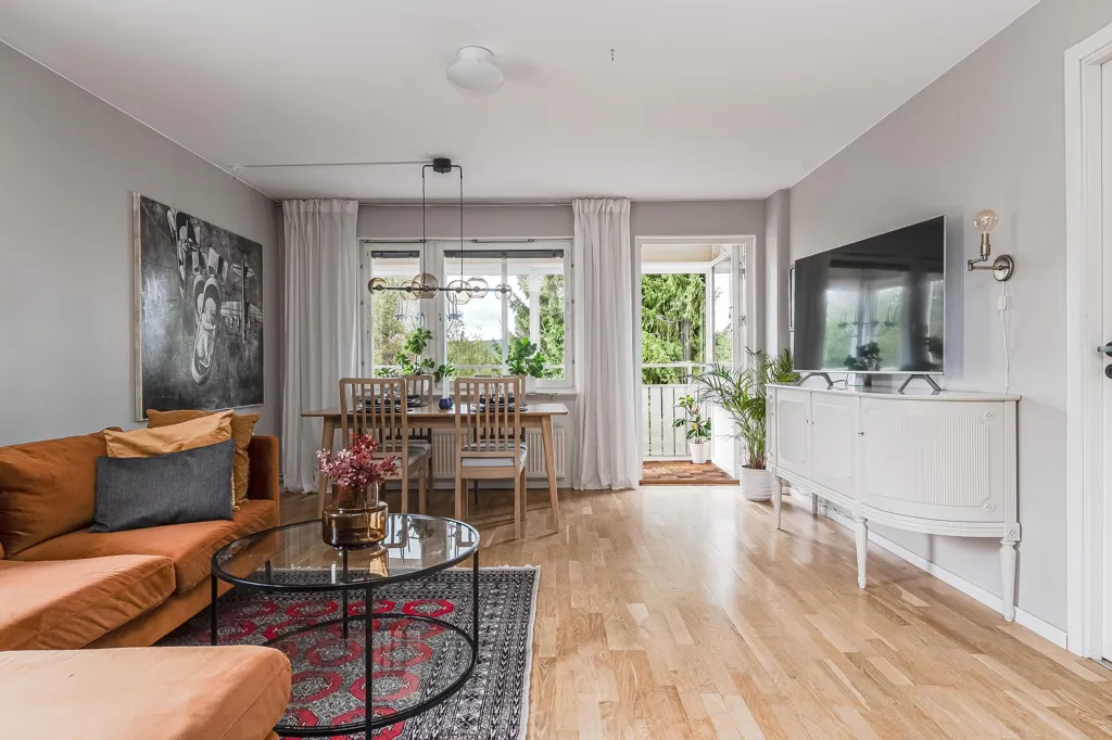 Séjour - Terraced Flat with Balcony in Sundsvall
