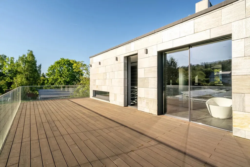 Terrasse - Villa Luxueuse avec Piscine à Bereldange