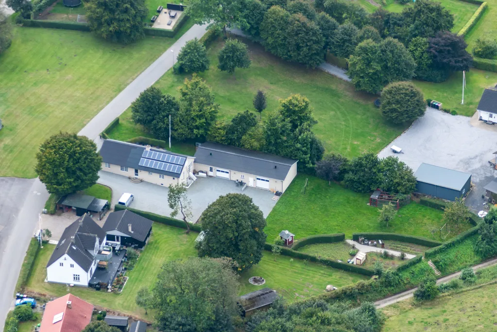 Vista aerea - Fenced Villa with Garden in Vojens