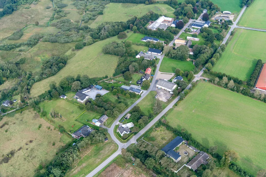 Vista aerea - Fenced Villa with Garden in Vojens