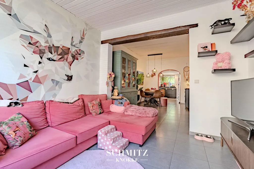 Séjour - Maison Charmante avec Terrasses à Knokke