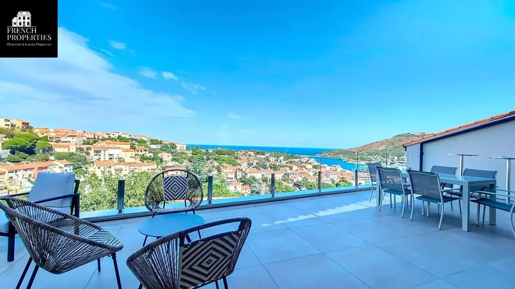 Terrasse - Maison Contemporaine avec Vue Panoramique à Port-Vendres