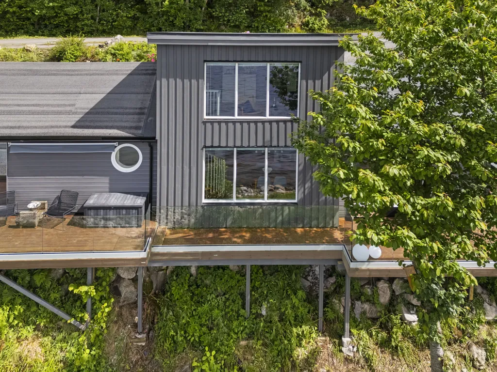 Vista aerea - Seafront Cottage with Private Garden in Gausetbukta