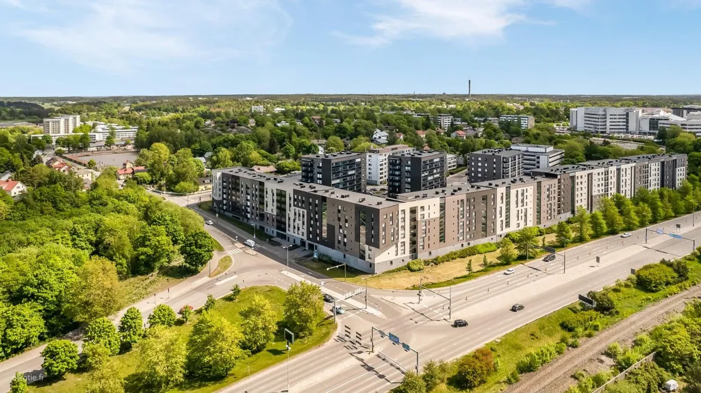 Aerial - Modern Apartment with Balcony in Nummi, Turku