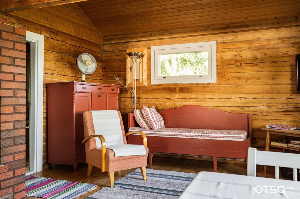 Living Room - Winter Cottage with Sauna on Hästikari Island