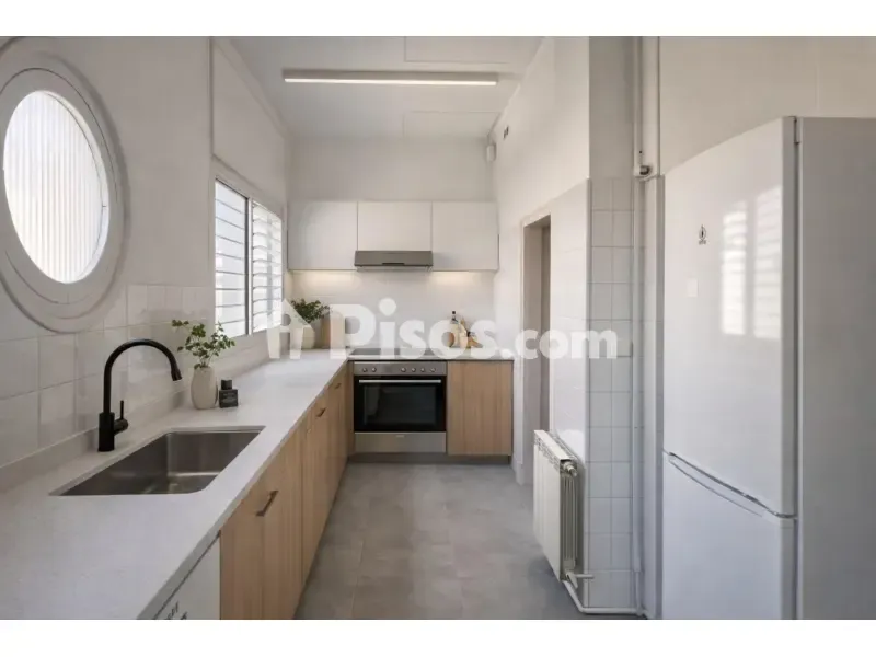 Cuisine - Apartment with Balcony and River View in Girona