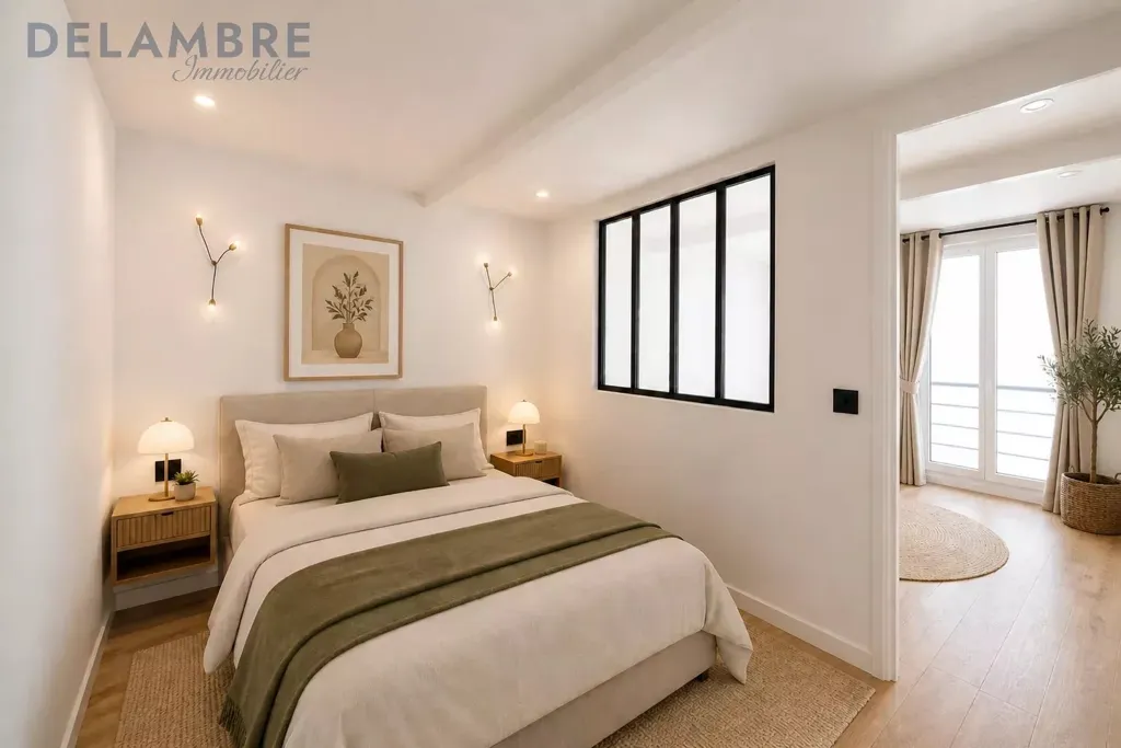 Bedrooms - Architect-Designed Flat in Paris 14th