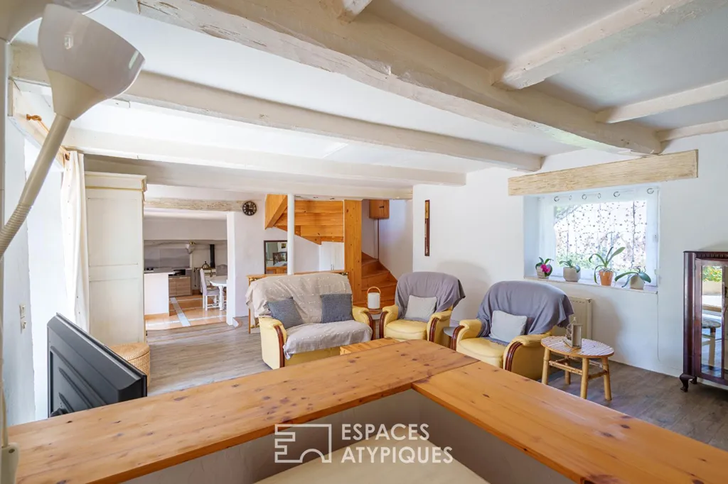 Séjour - Maison de Tisserands avec Dépendance à Commana