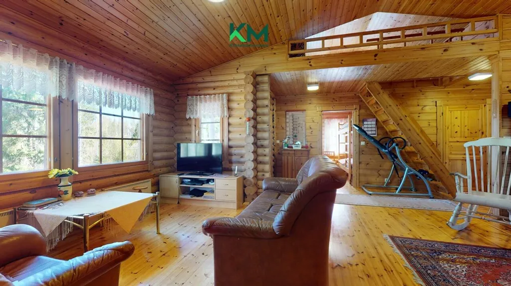 Living Room - Cottage with Private Sauna in Maksamaa