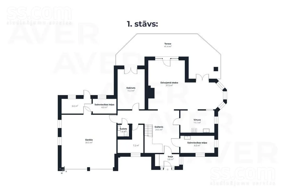Plan - Detached House with Lake View in Sigulda