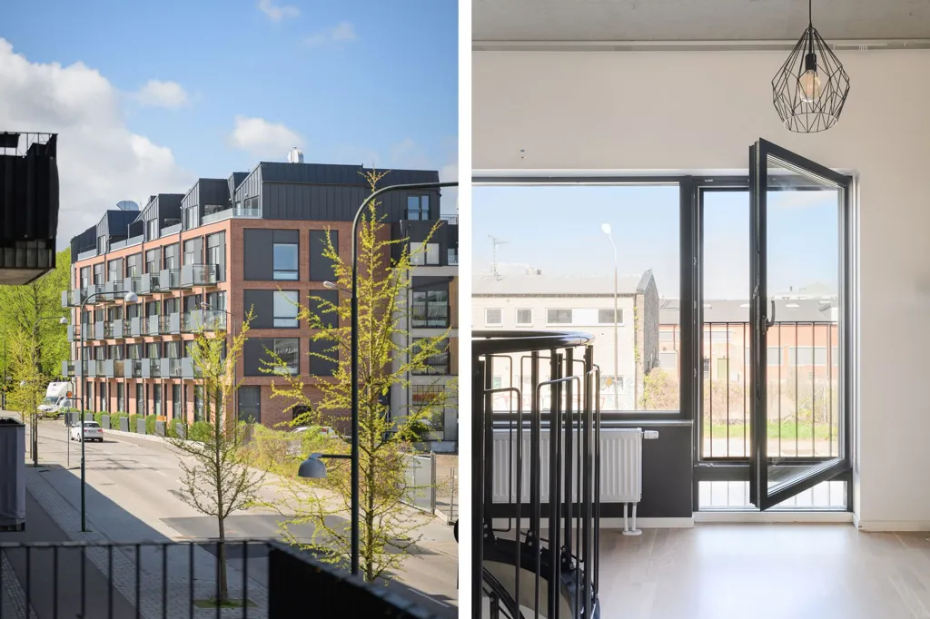 Balcon - Industrial-Style Flat with Workspace in Norra Sorgenfri