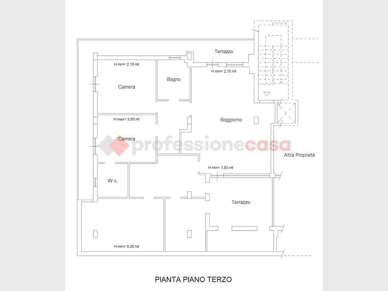 Planimetria - Apartment with Panoramic View in Perugia
