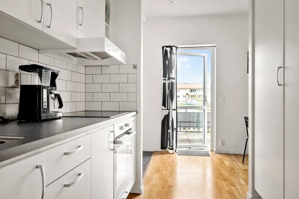 Kitchen - Modern Flat with Balcony in Enköping Centre