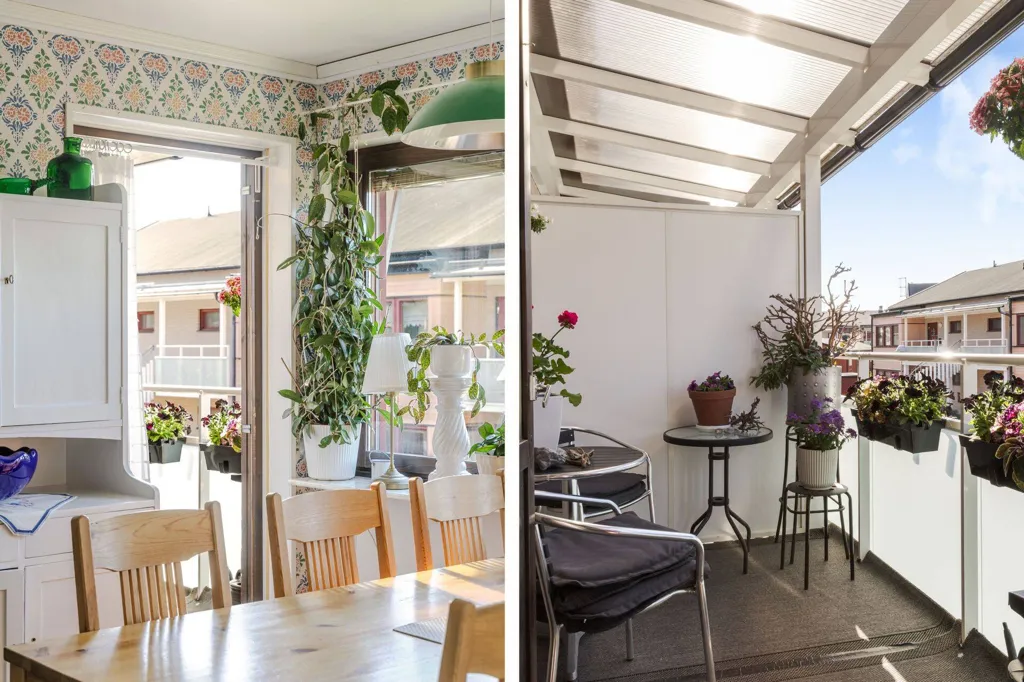 Terrasse - Apartment with Two Balconies in Linköping