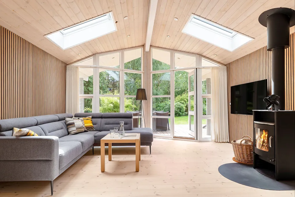 Living Room - Quality Summerhouse with Garden in Helberskov