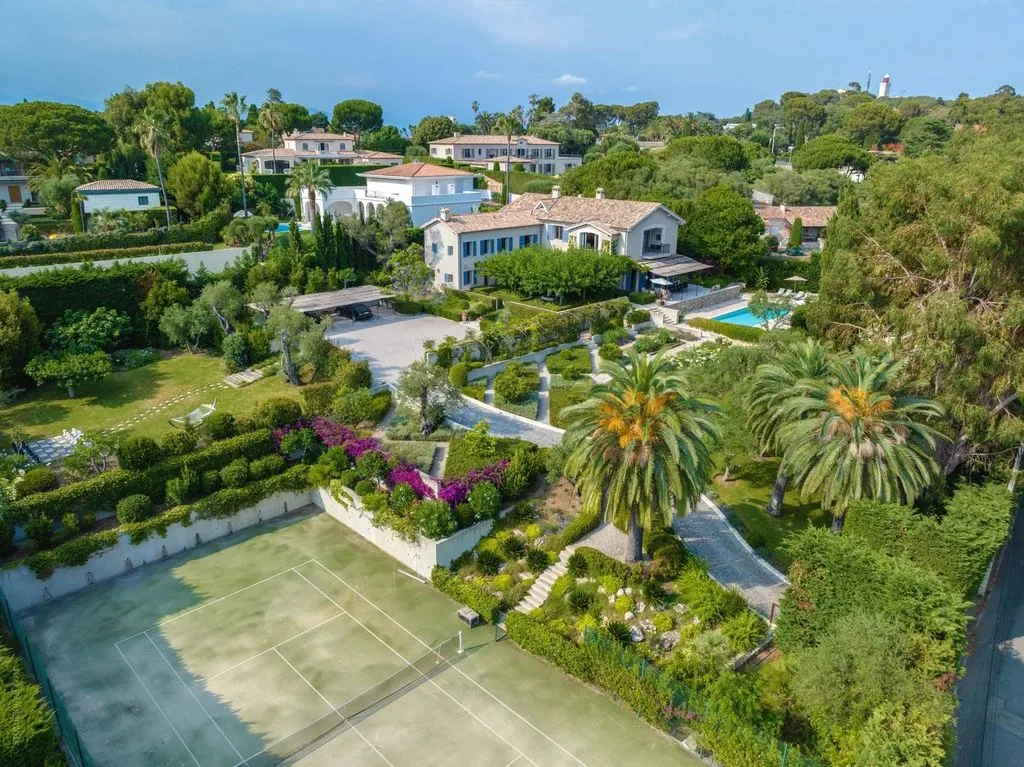 Aerial - Luxury Villa with Heated Pool in Cap d'Antibes
