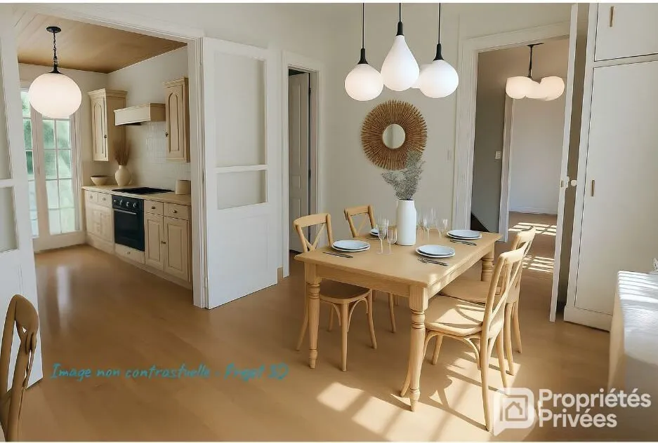 Dining Room - Village House with Workshop in Perche