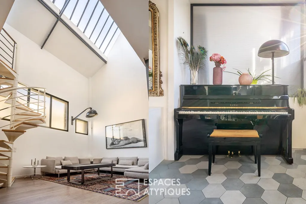 Séjour - Loft en Duplex avec Verrière à Saint-Ouen