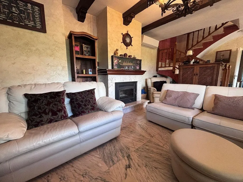 Living Room - Chalet with Pool and Terrace in El Boalo