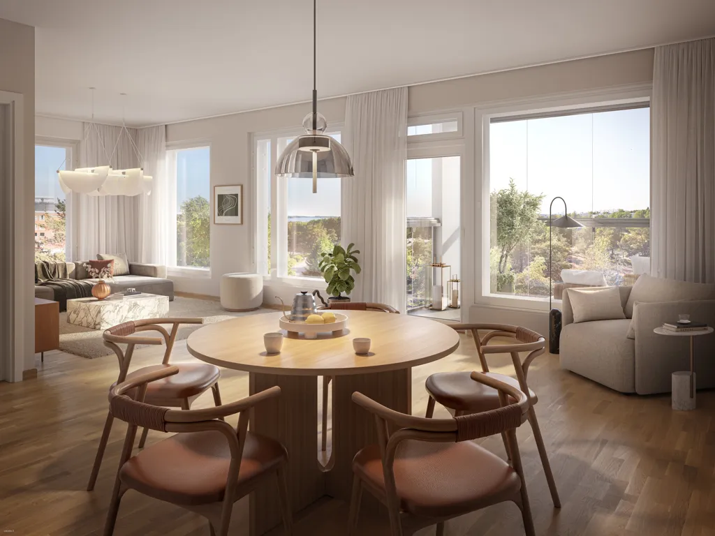 Söögituba - Modern Apartment with Balcony in Helsinki