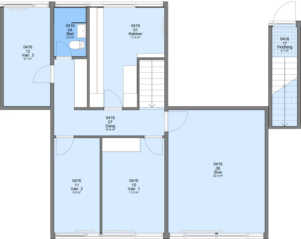 Plan - Four-Bedroom Flat with Terrace in Frederikshavn