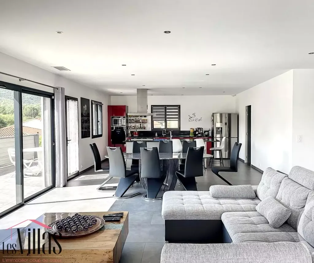 Séjour - Villa Contemporaine avec Piscine près de Cér
