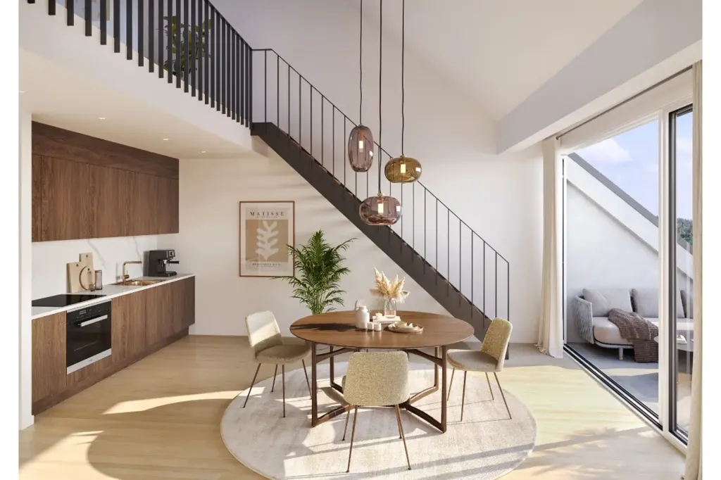 Söögituba - Contemporary Apartment with Terrace in Gembloux