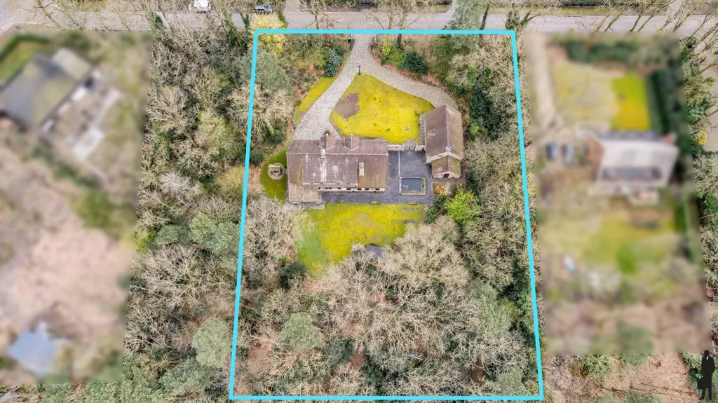 Aerial - Country Villa with Terrace and Garden