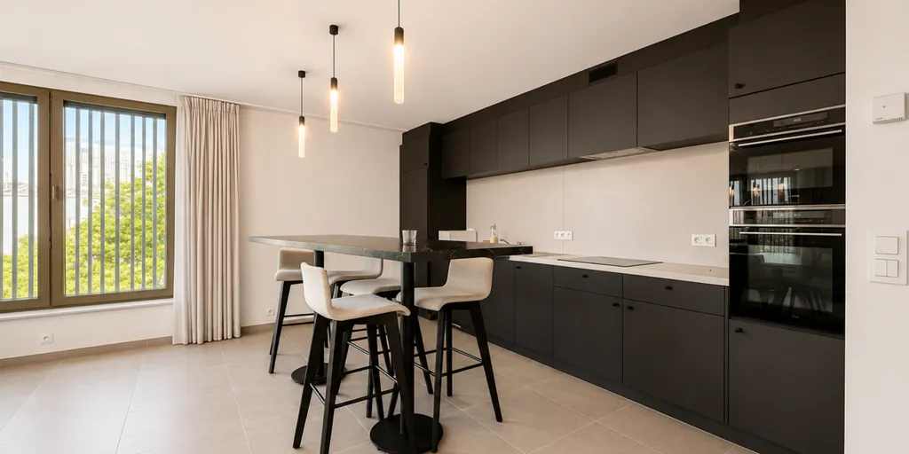 Köök - Studio with Lift in Anderlecht