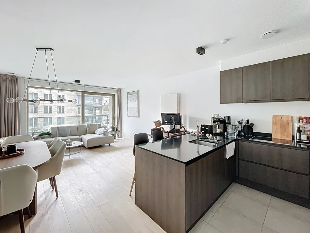 Cuisine - Appartement 2 Chambres avec Vue Canal à Bruxelles