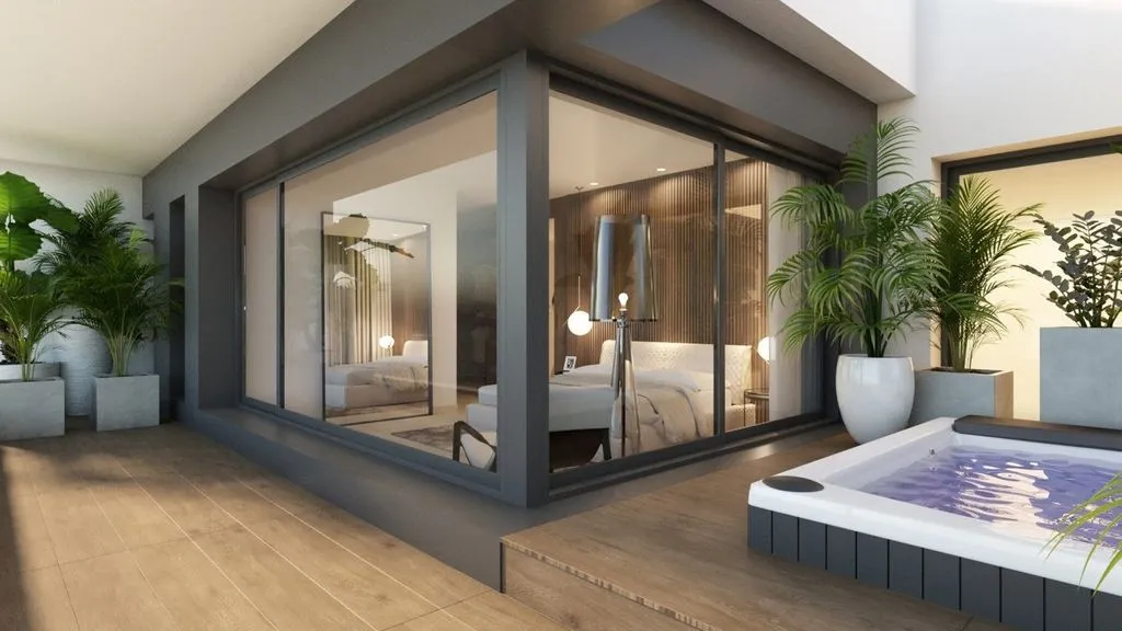 Terrace - New Build Villa with Pool in Algorfa