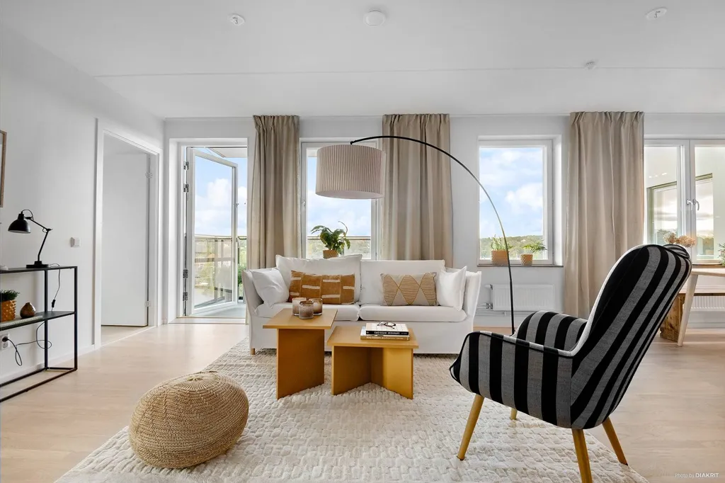 Living Room - Apartment with Sea View in Fisksätra