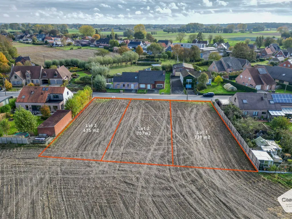 Õhuvaade - Buildable Plot with Office Potential in Ruddervoorde