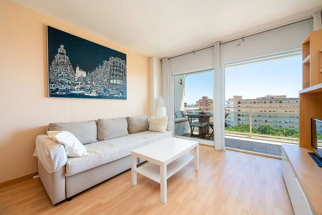Living Room - 1-Bed Apartment with Pool in Cala Major
